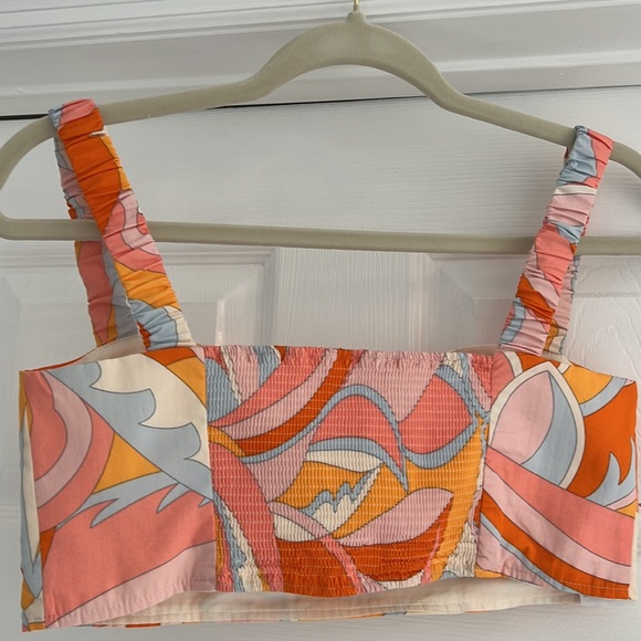 MANGO Matching Set Bralette Crop Top and Button Down Blouse S - Picture 8 of 13